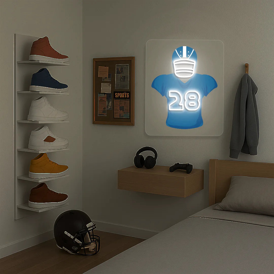 IND Jersey Football Neon Artwork Sign