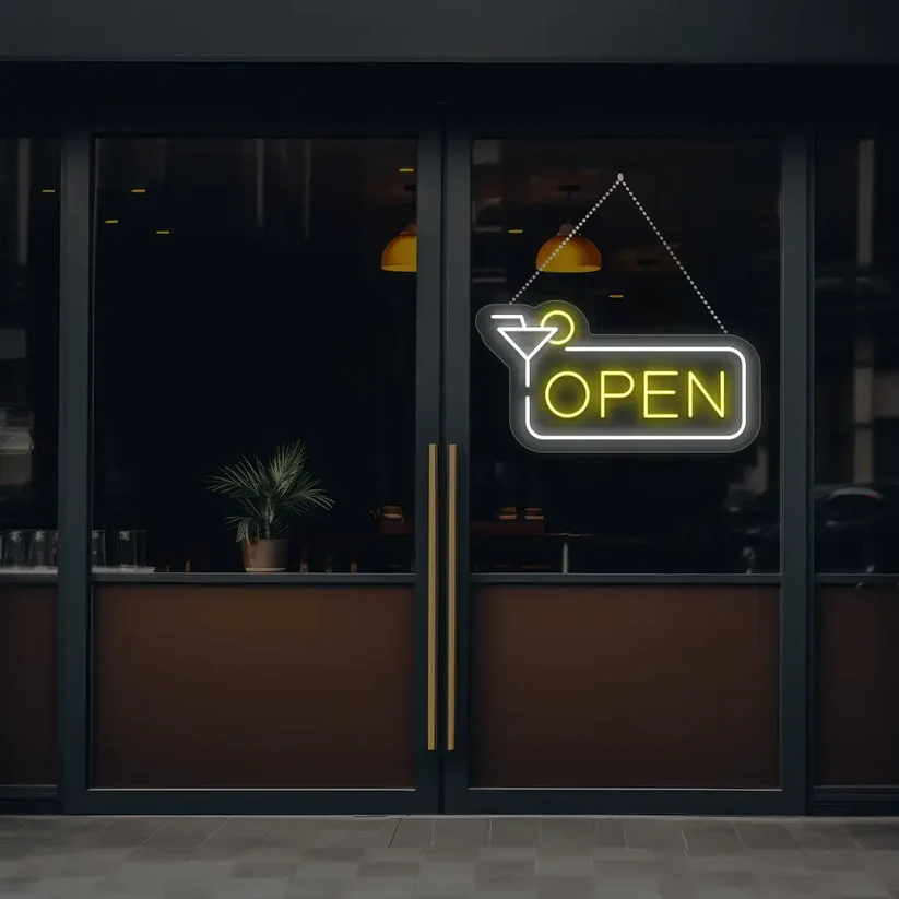 Martini Open Neon Sign
