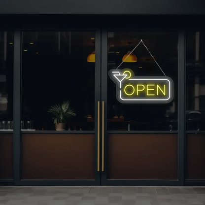 Martini Open Neon Sign
