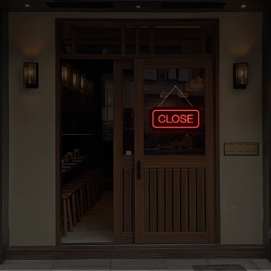 Open and Close Neon Sign