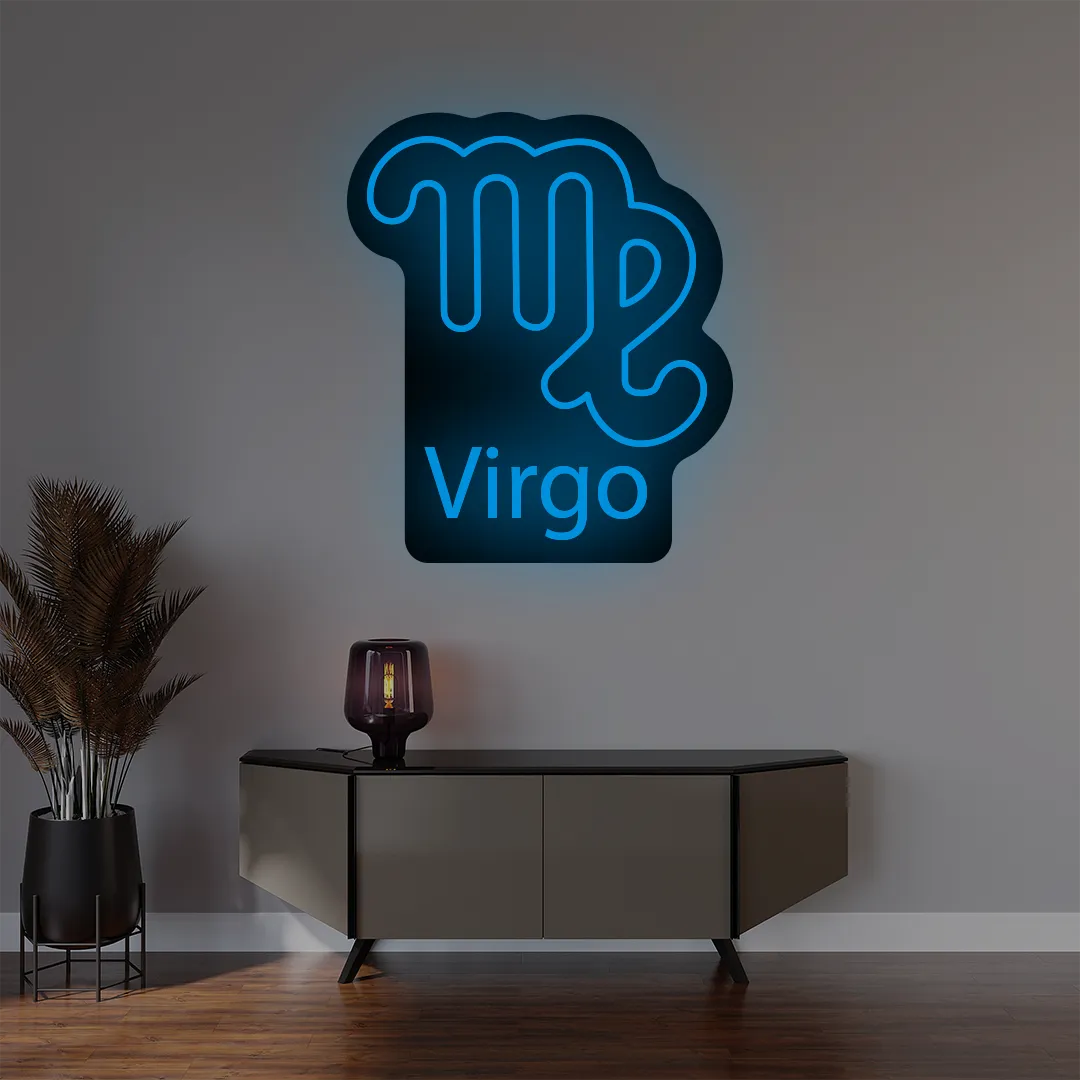 Virgo Zodiac Illuminated Sign