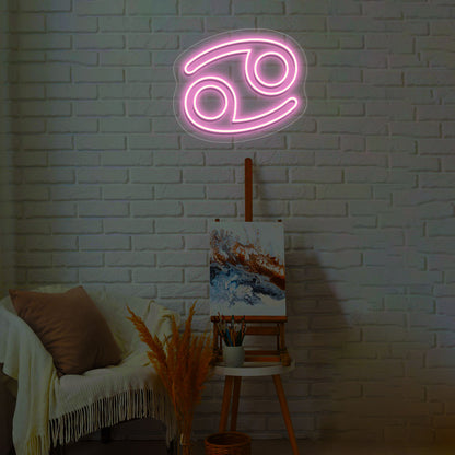 Cancer Zodiac Neon Sign