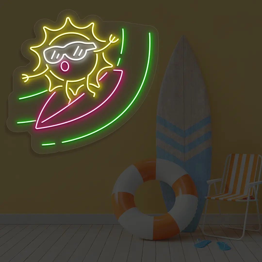 Sunny Surfer Neon Sign