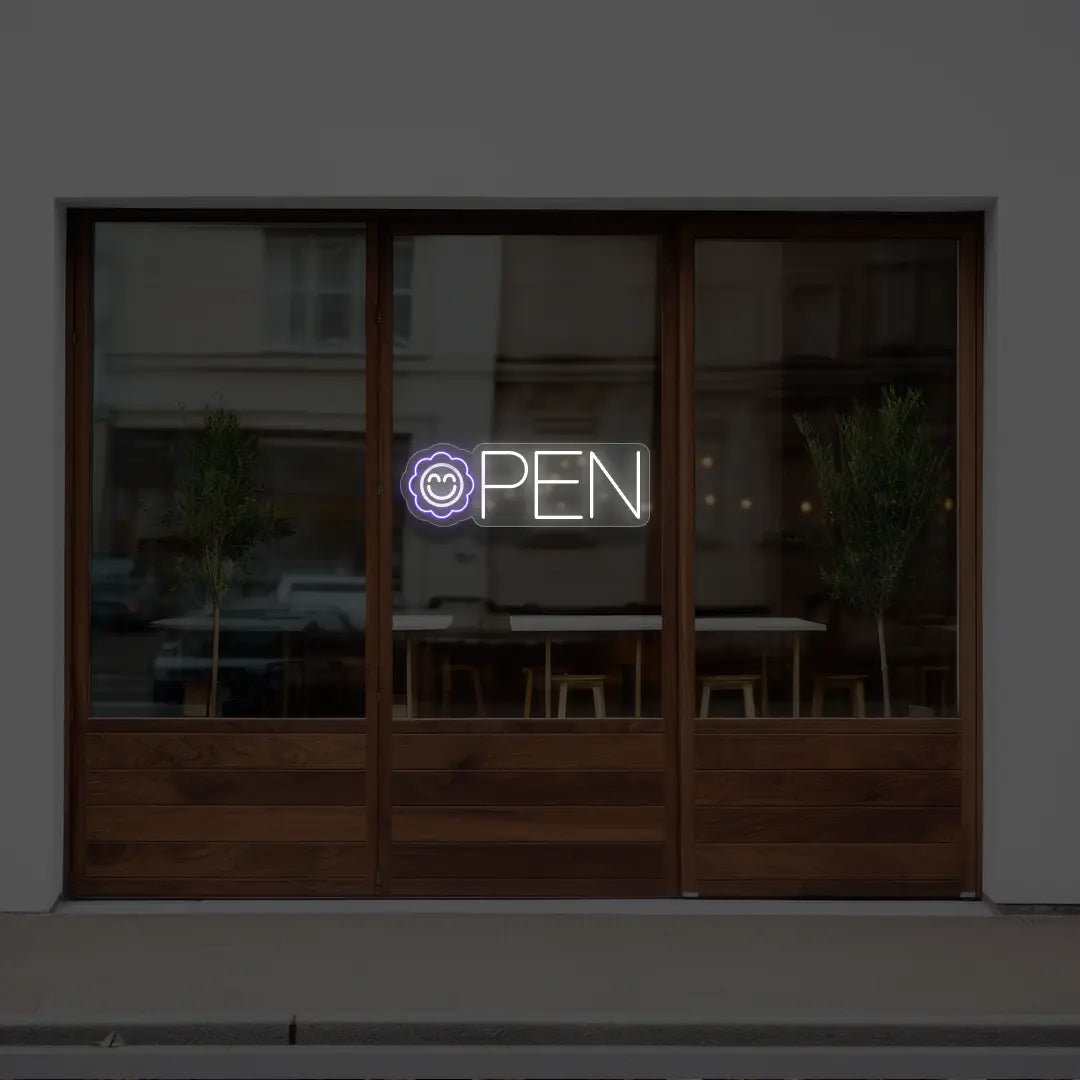 Flower Open Neon Sign