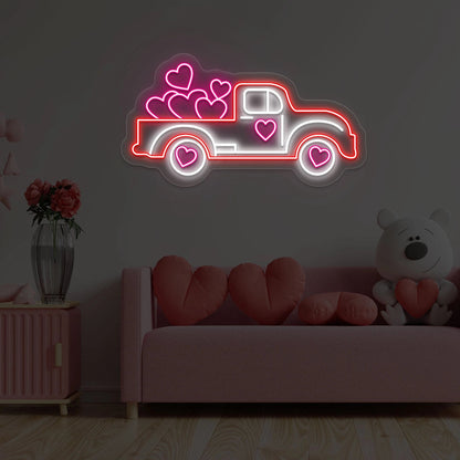 Delivering Love Truck Neon Sign