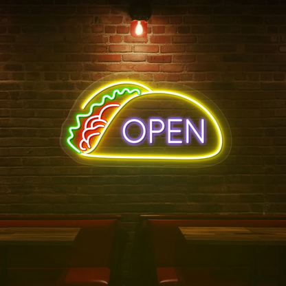 Tacos Open LED Neon Sign