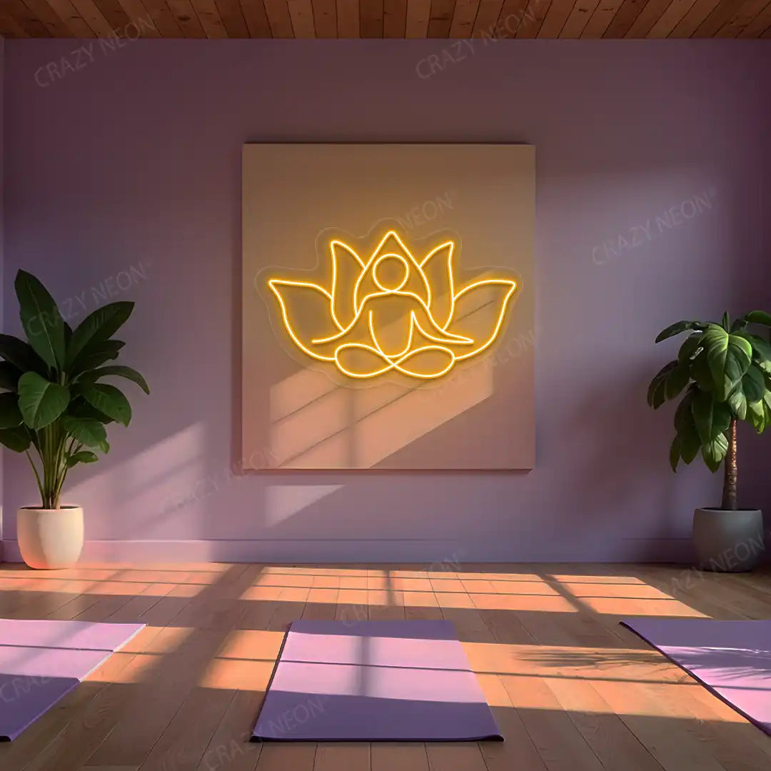 Lotus Meditation Neon Sign