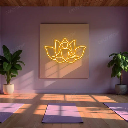 Lotus Meditation Neon Sign
