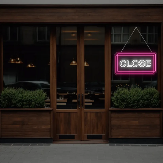 Horizontal Close Neon Sign- Box