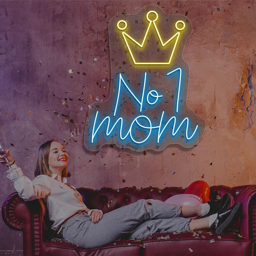 No.1 Mom Crown Neon Sign