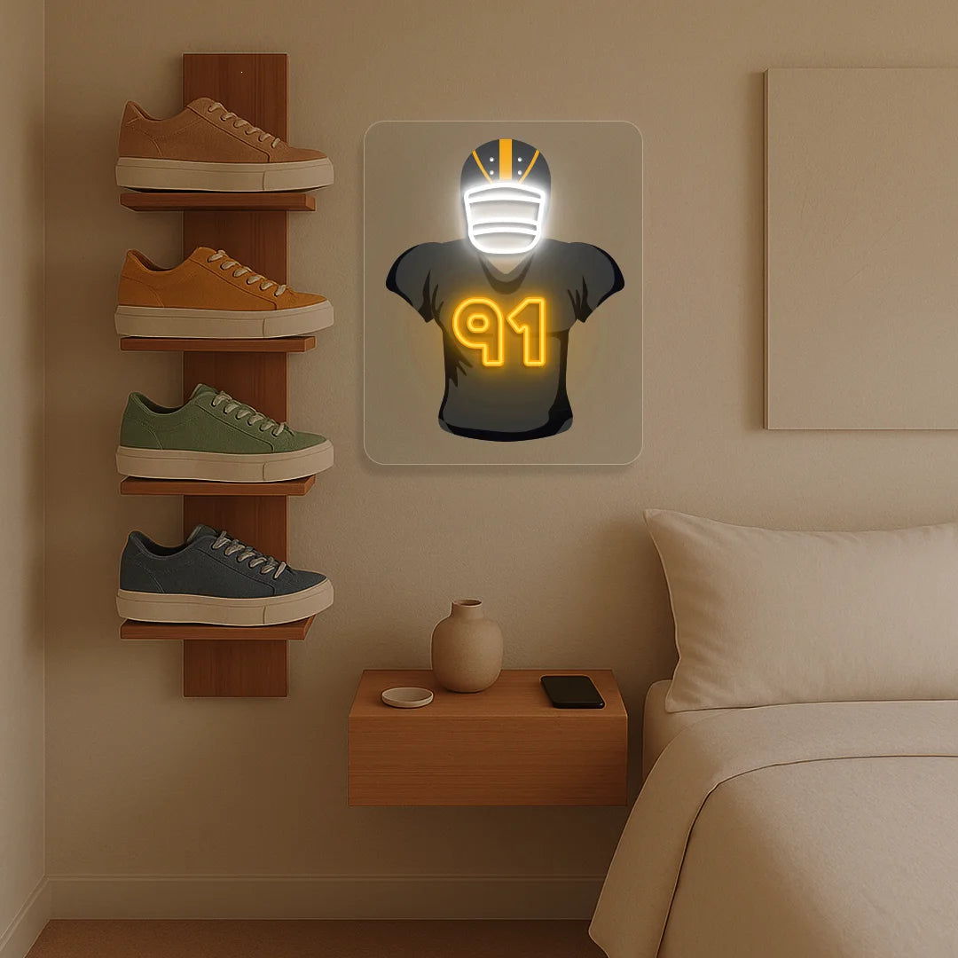 CIN Jersey Football Neon Artwork Sign