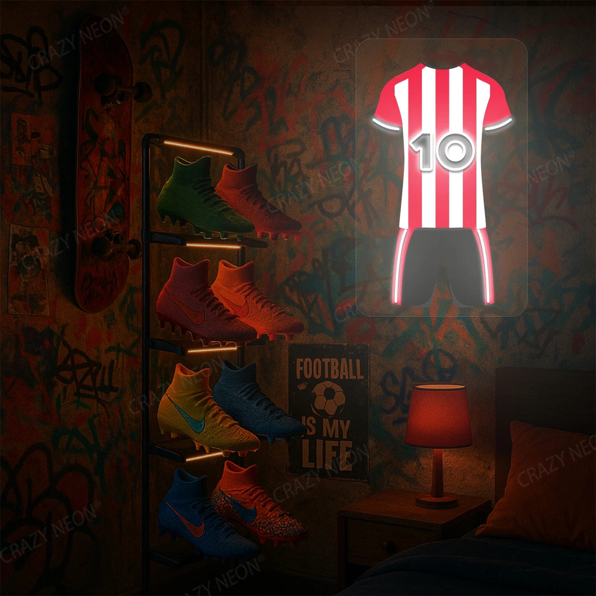 SUN Jersey Football Neon Artwork Sign