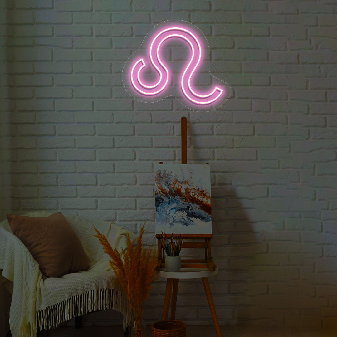 Leo Zodiac Neon Sign