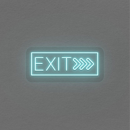 Exit With Arrow Neon Sign