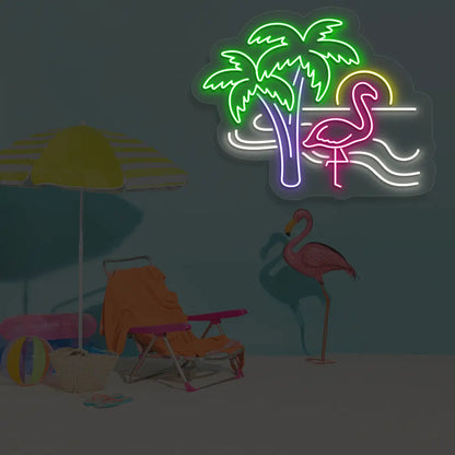Tropical Flamingo Neon Sign