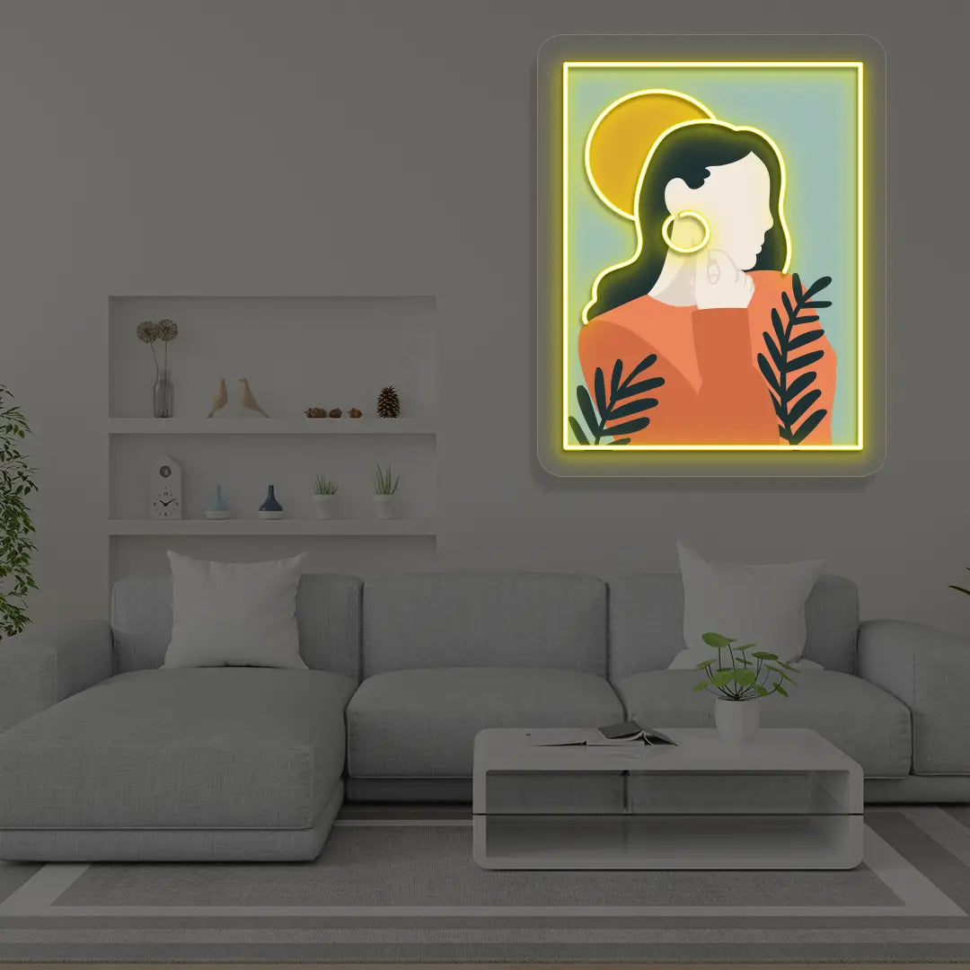 Calm Aura Abstract Neon Artwork Sign