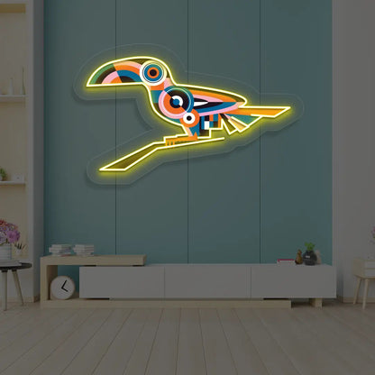 Toucan Harmony Abstract Neon Artwork Sign
