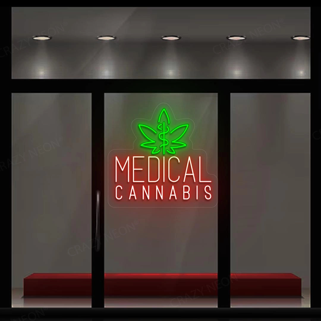 Medical Cannabis Leaf Neon Sign