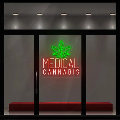 Medical Cannabis Leaf Neon Sign