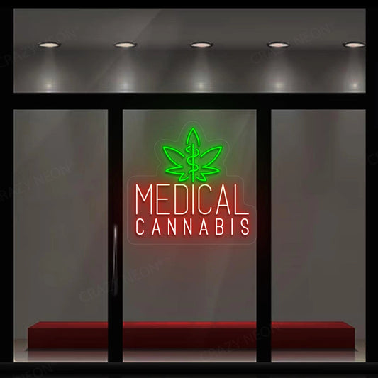 Medical Cannabis Leaf Neon Sign