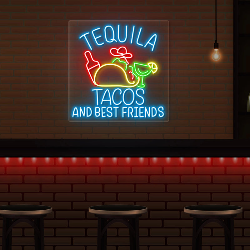 Tequila and Tacos Neon Artwork Sign