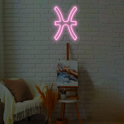 Pisces Zodiac Neon Sign