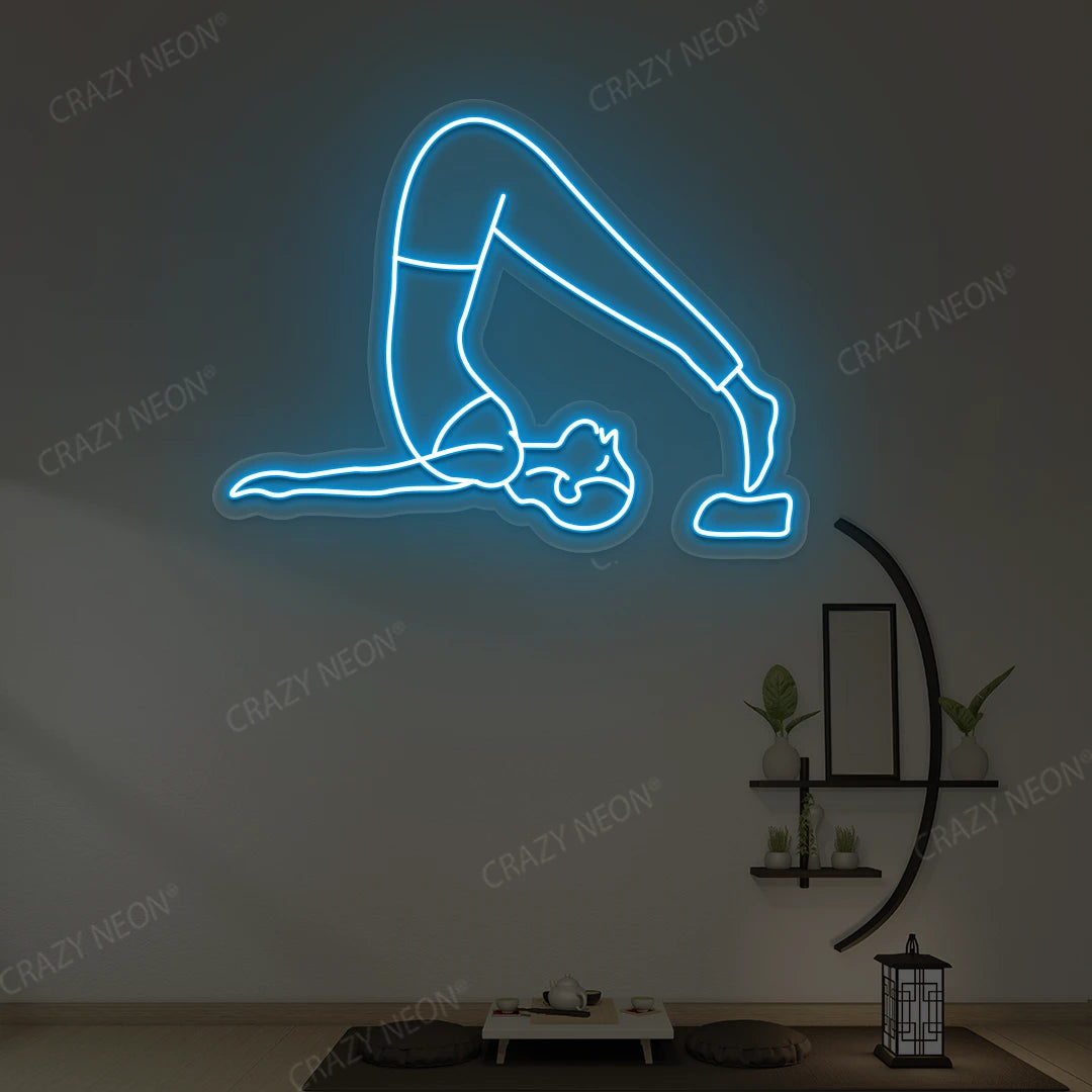 Halasana Yoga Neon Sign