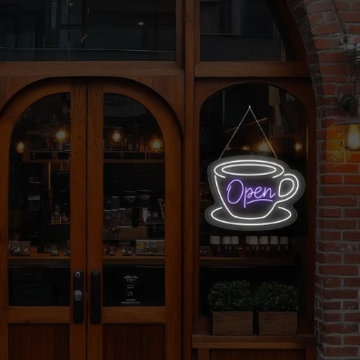 Coffee Open Neon Sign