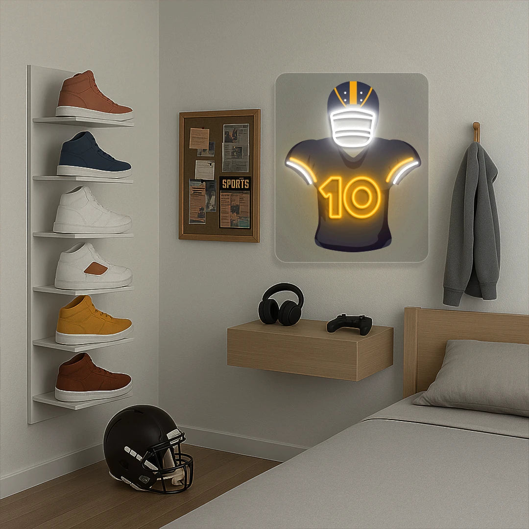 DEN Jersey Football Neon Artwork Sign