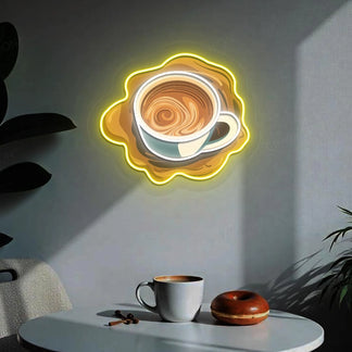 Cup Of Coffee Artwork Neon Sign