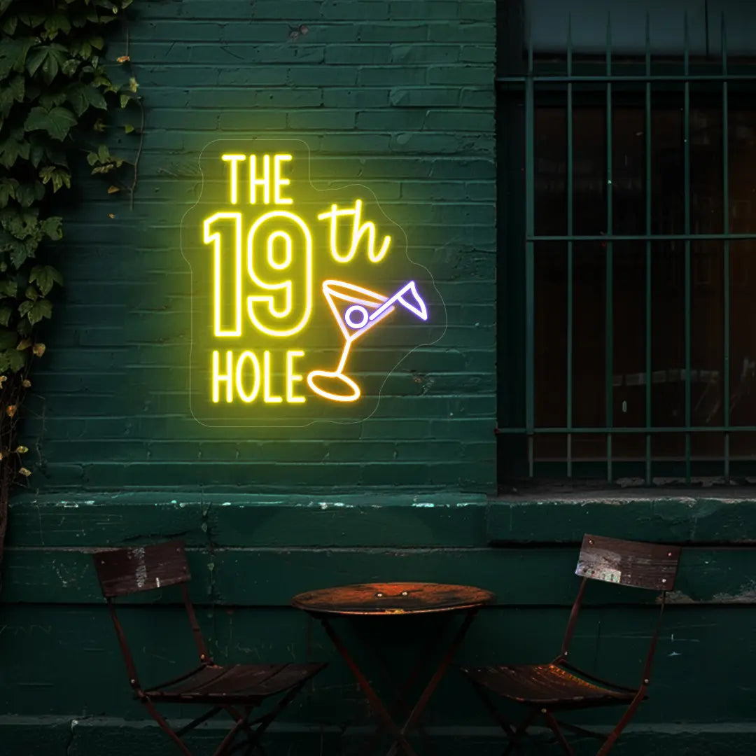 The 19th Hole Golf Neon Sign
