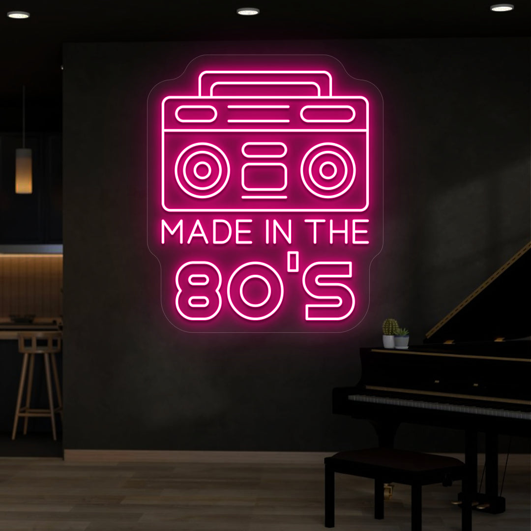 Made in the 80s Stereo Vintage Neon Sign