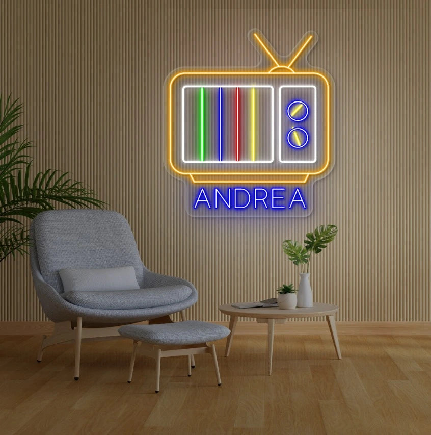 Tele-Box Vintage Neon Sign