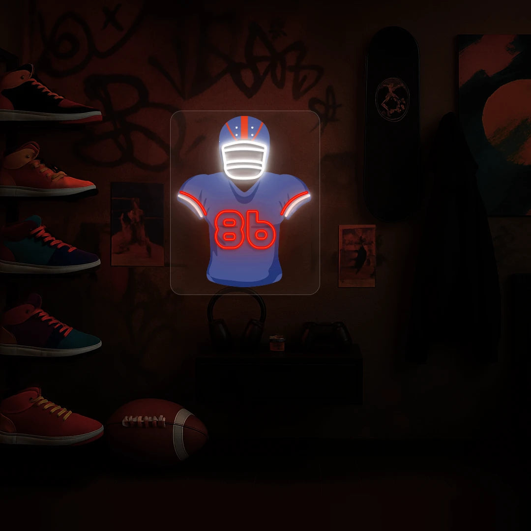 BUF Jersey Football Neon Artwork Sign