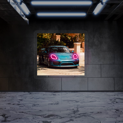 718 Cayman GT4 Neon Artwork Sign