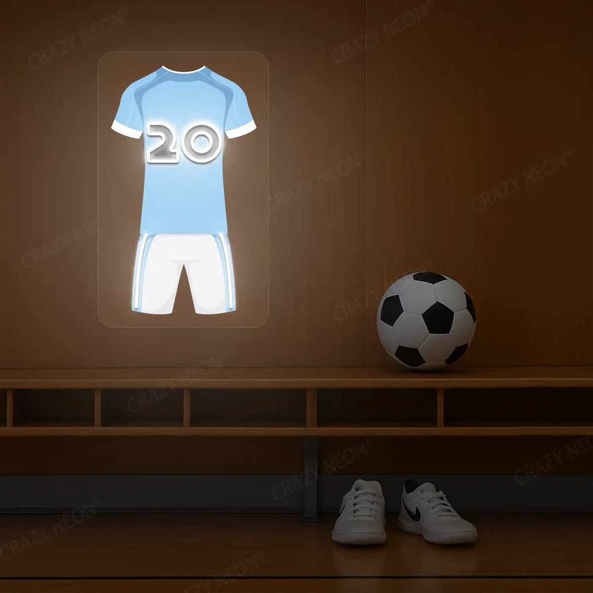 MCI Jersey Football Neon Artwork Sign