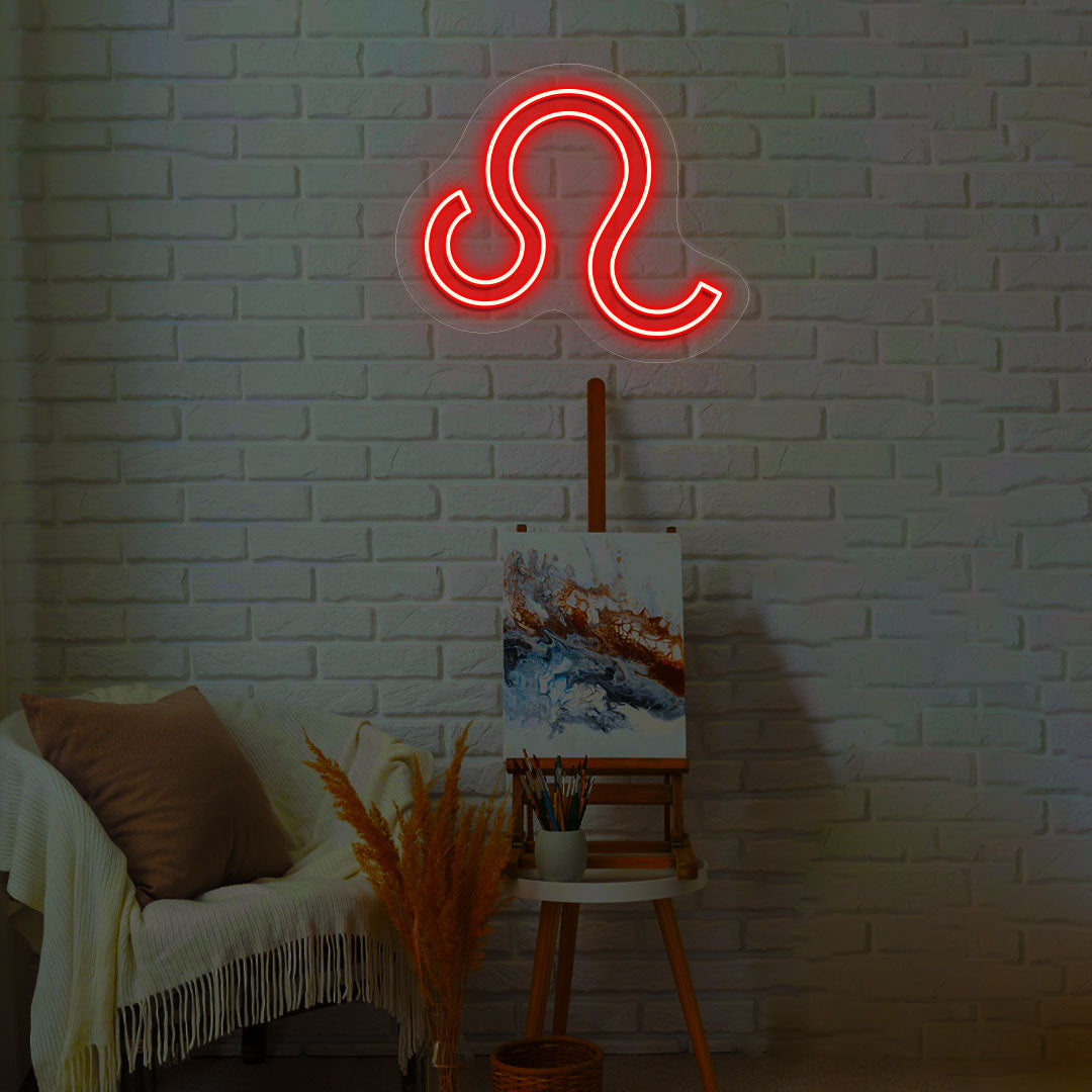 Leo Zodiac Neon Sign