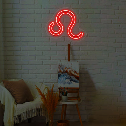 Leo Zodiac Neon Sign