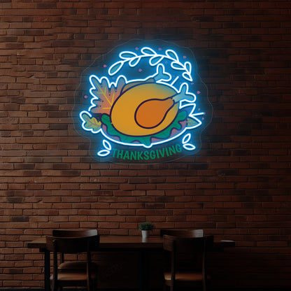 Thanksgiving Roast Turkey Neon Sign