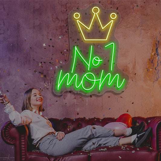 No.1 Mom Crown Neon Sign
