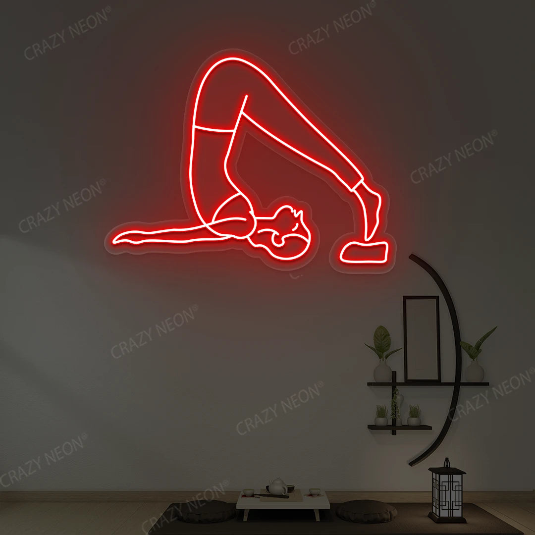 Halasana Yoga Neon Sign