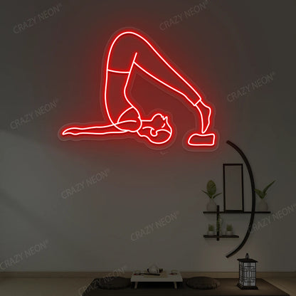 Halasana Yoga Neon Sign