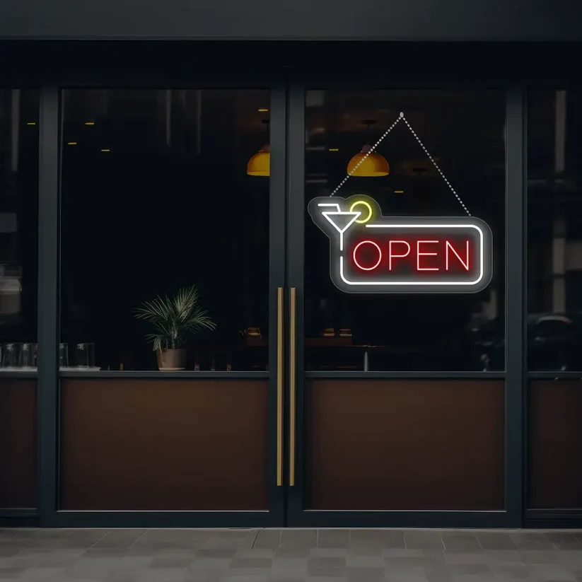 Martini Open Neon Sign