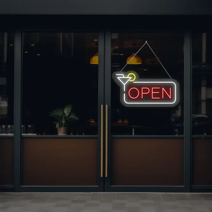 Martini Open Neon Sign