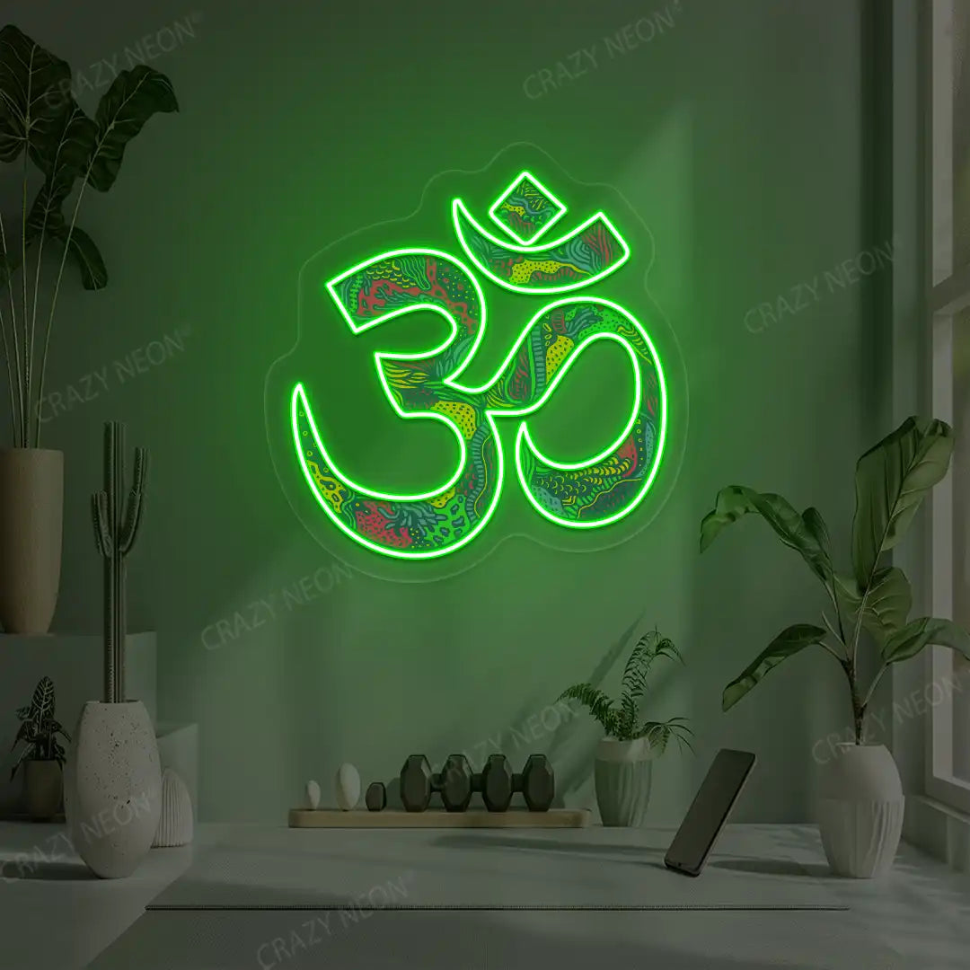 Psychedelic OM Neon Artwork Sign