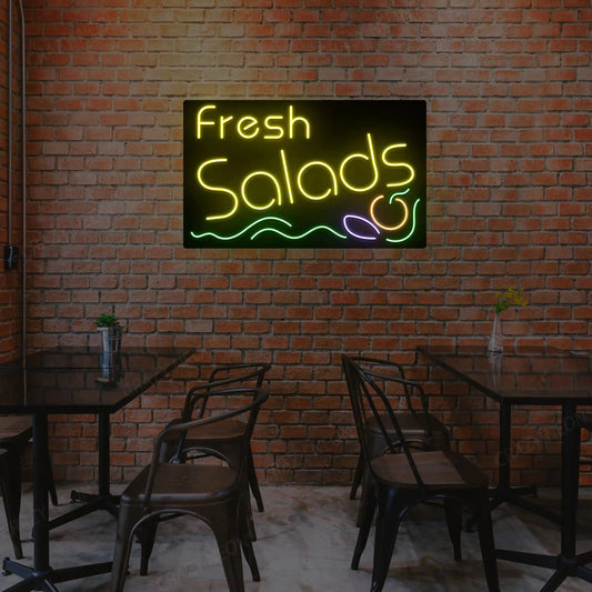 Fresh Salad Multicolor Neon Sign