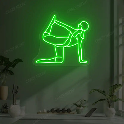 Ardha Dhanurasana Yoga Neon Sign