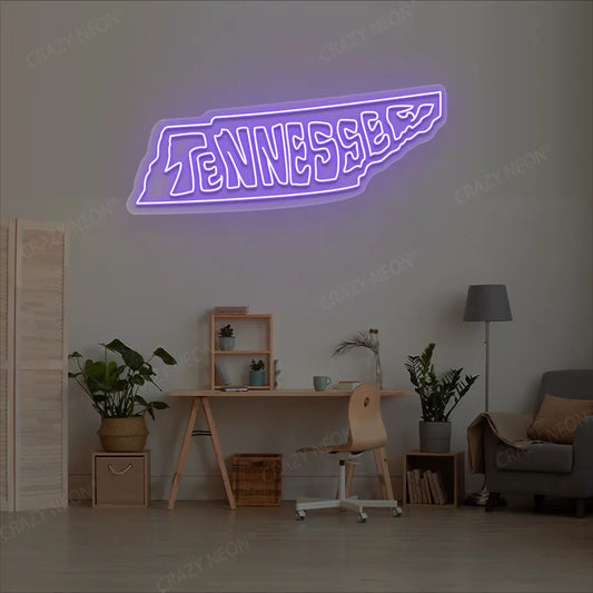 TENNESSEE Map Neon Sign