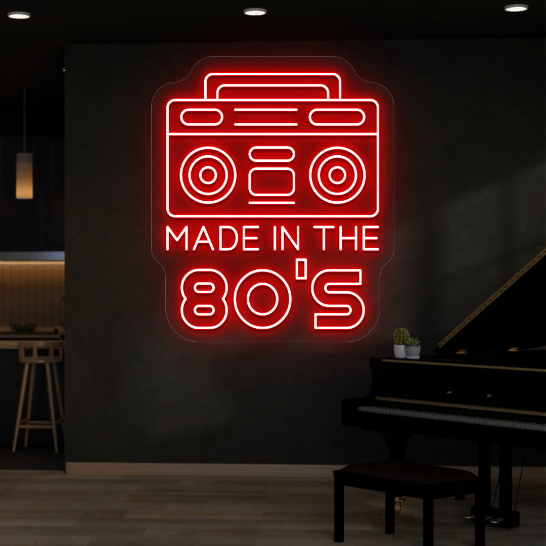 Made in the 80s Stereo Vintage Neon Sign