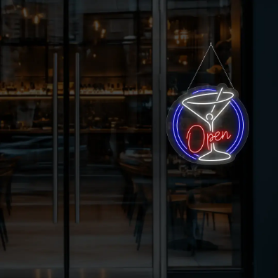 Cocktail Open Neon Sign